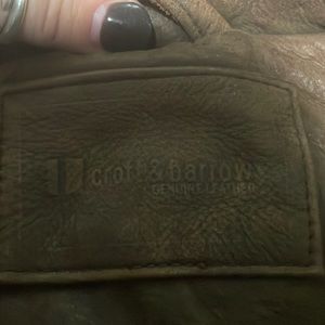 Brown leather jacket